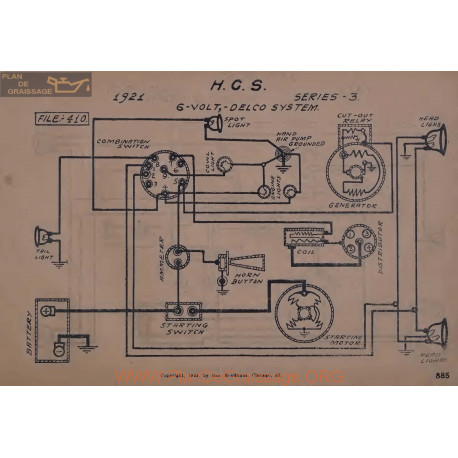 Hcs 3 6volt Schema Electrique 1921 Delco