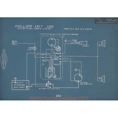 Hollier 166 Schema Electrique 1917