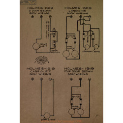 Holmes Sedan Limousine Cabriolet Schema Electrique 1919