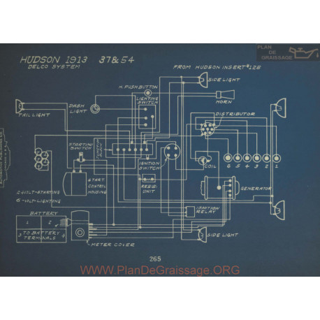 Hudson 37 54 Schema Electrique 1913 Delco