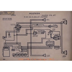 Hudson 54 37 6volt 24volt Schema Electrique 1913 Delco V2