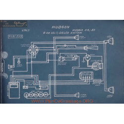 Hudson 54 37 6volt 24volt Schema Electrique 1913 Delco