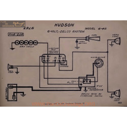 Hudson 6 40 6volt Schema Electrique 1915 Delco