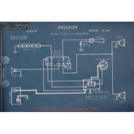 Hudson 6 40 Schema Electrique 1915 Delco