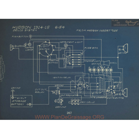 Hudson 6 54 Schema Electrique 1914 1915 Delco