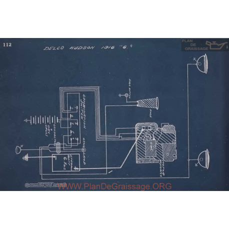 Hudson 6 Schema Electrique 1916