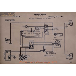 Hudson Six 40 6volt Schema Electrique 1914 Delco V2