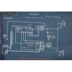 Hudson Six 40 G 6volt Schema Electrique 1916 Delco
