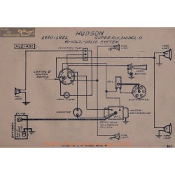 Hudson Super Six O 6volt Schema Electrique 1920 1921 Delco