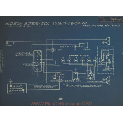 Hudson Super Six Schema Electrique 1916 1917 1918 1919 1920 Delco