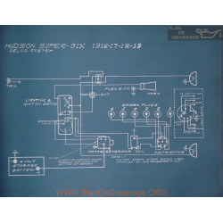 Hudson Super Six Schema Electrique 1916 1917 1918 1919