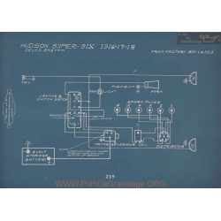 Hudson Super Six Schema Electrique 1916 1917 1918