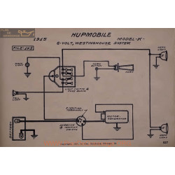 Hupmobile K 6volt Schema Electrique 1915 Westinghouse V2