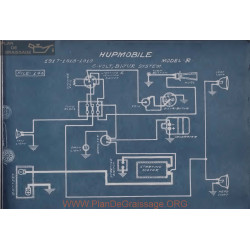 Hupmobile R 6volt Schema Elctrique 1917 1918 1919 Bijur