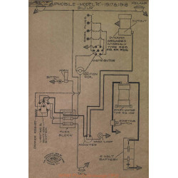 Hupmobile R Schema Electrique 1917 1918 Bijur