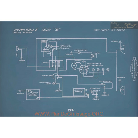 Hupmobile R Schema Electrique 1918 V2