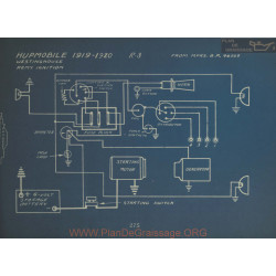 Hupmobile R3 Schema Electrique 1919 1920 Westinghouse