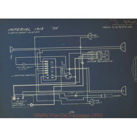 Imperial 34 Schema Electrique 1913 North East