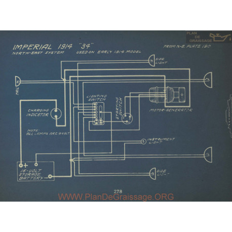 Imperial 34 Schema Electrique 1914 North East