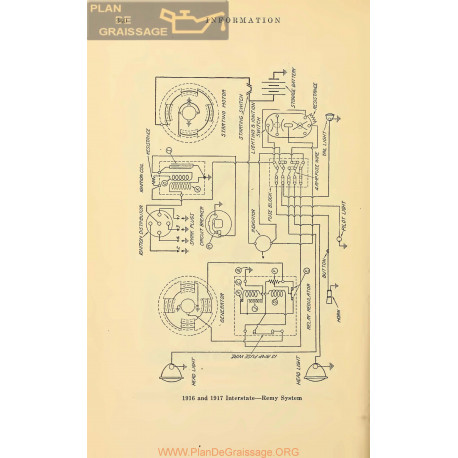 Inter state Schema Electrique 1916 1917 Remy