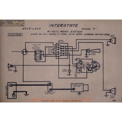 Inter state T 6volt Schema Electrique 1915 1916 Remy V2