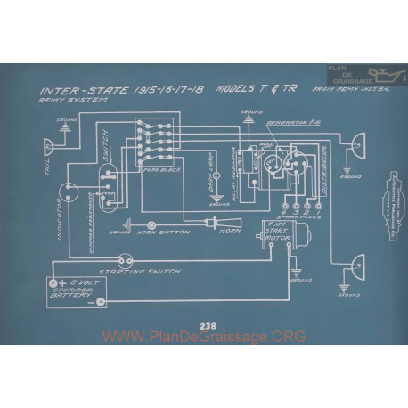 Inter State T Tr Schema Electrique 1915 1916 1917 1918 V2