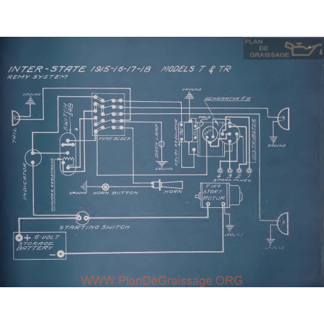 Inter State T Tr Schema Electrique 1915 1916 1917 1918