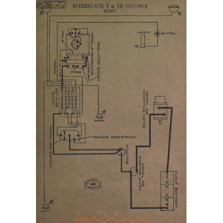 Inter state T Tr Schema Electrique 1917 1918 Remy