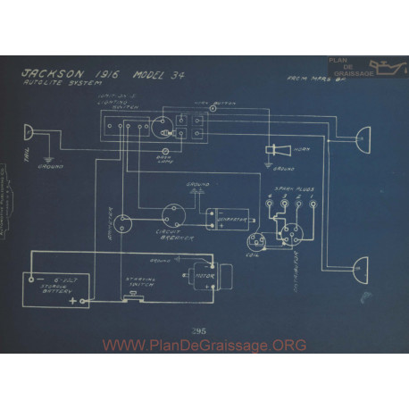 Jackson 34 Schema Electrique 1916 Autolite