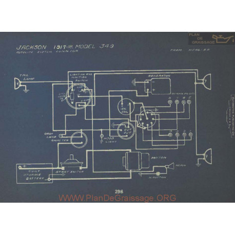 Jackson 349 Schema Electrique 1917 1918 Autolite Ver1