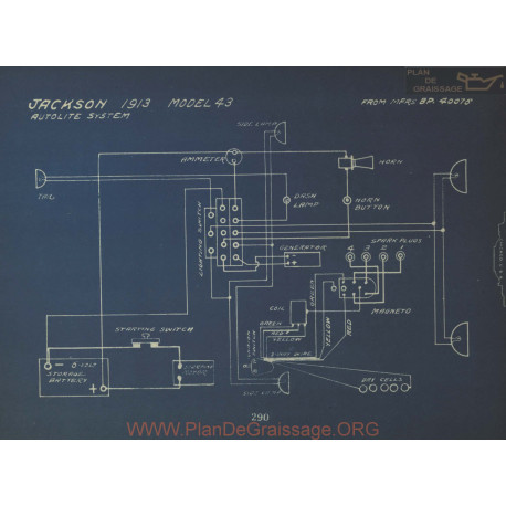 Jackson 43 Schema Electrique 1913 Autolite