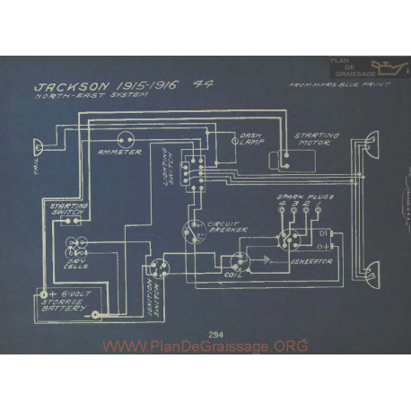 Jackson 44 Schema Electrique 1915 1916 North East