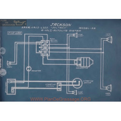 Jackson 53 Sultanic 6volt Schema Electrique 1918 1919 1920 Autolite