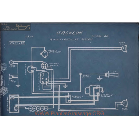 Jackson 68 6volt Schema Electrique 1916 Autolite