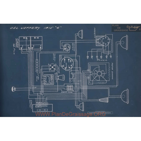 Jeffery 6 Schema Electrique 1915 Usl