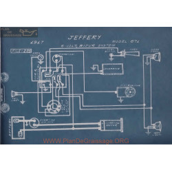 Jeffery 671 6volt Schema Electrique 1917 Bijur