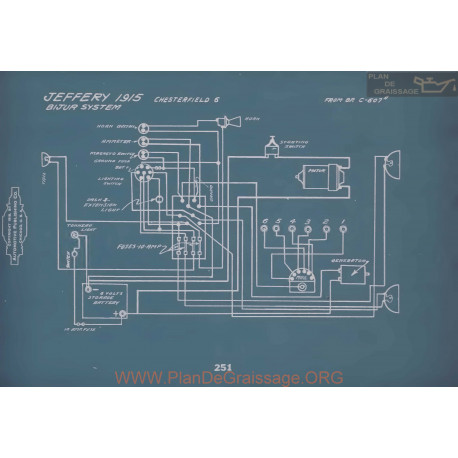 Jeffery Chesterfield 6 Schema Electrique 1915 V2