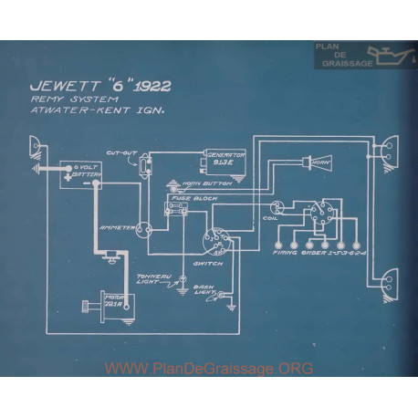 Jewett 6 Schema Electrique 1922