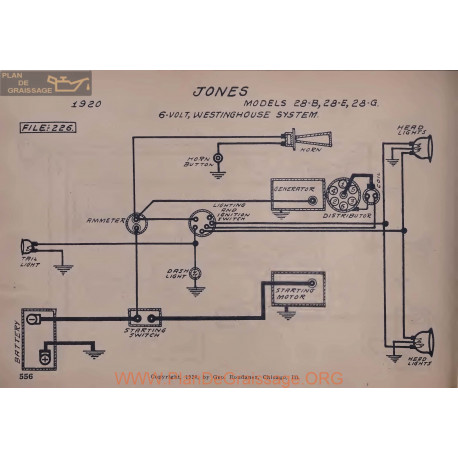 Jones 28b 28e 28g Schema Electrique 1920 Westinghouse