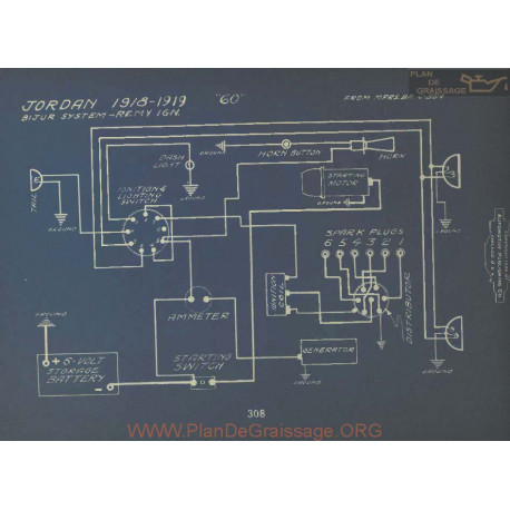 Jordan 60 Schema Electrique 1918 1919 Bijur