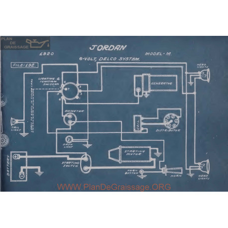 Jordan 6volt Schema Electrique 1920 Delco