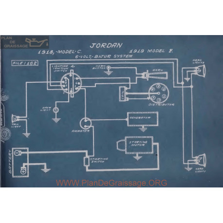 Jordan C F Schema Electrique 1918 1919 Bijur