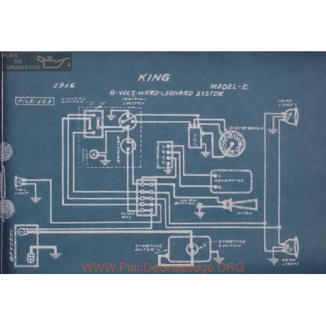 King E 6volt Schema Electrique 1916 Ward Leonard