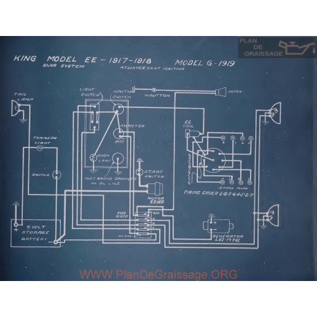 King Ee Schema Electrique 1917 1918