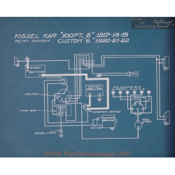 Kissel Kar 100pt 6 Schema Electrique 1917 1918 1919