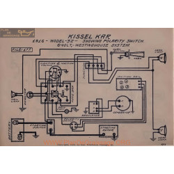 Kissel Kar 32 Showing Polarity 6volt Schema Electrique 1916 Westinghouse