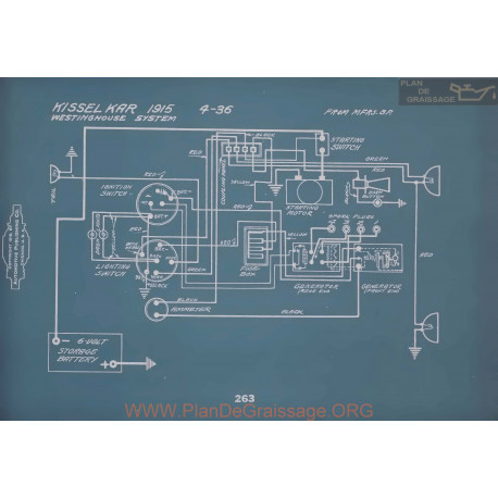 Kissel Kar 4 36 Schema Electrique 1915