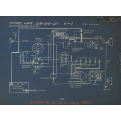 Kissel Kar 6 42 Schema Electrique 1915 1916 1917 Westinghouse
