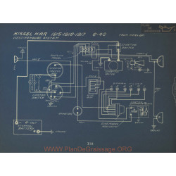 Kissel Kar 6 42 Schema Electrique 1915 1916 1917 Westinghouse