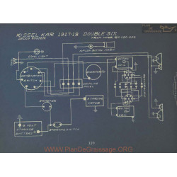 Kissel Kar Double Six Schema Electrique 1917 1918 Delco